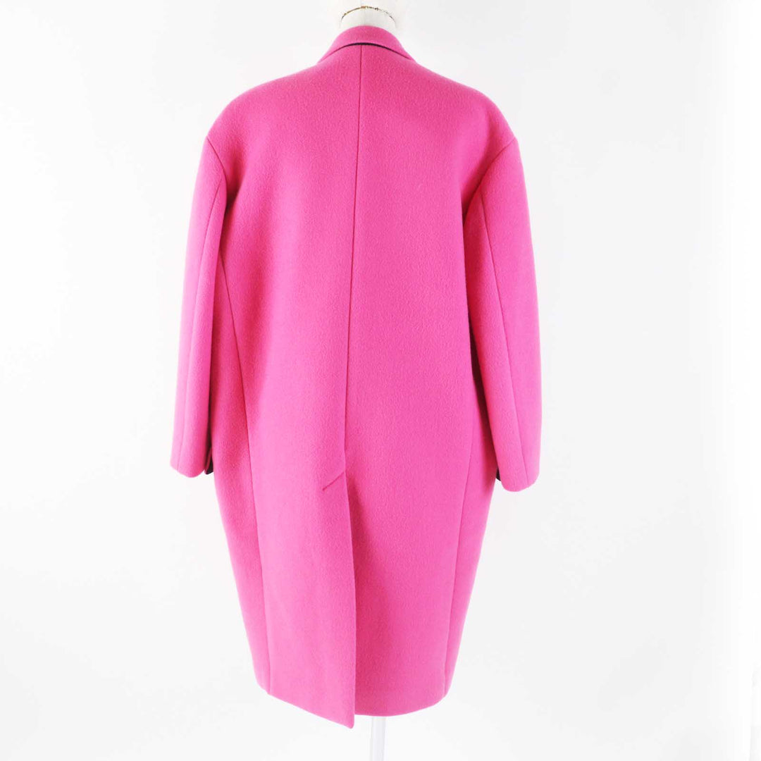 極美品◎CELINE セリーヌ 2 8H13/4903 エッグ クロンビーコート カシミヤ100％ 裏シルク 希少カラー ピンク 34 伊製 正規品 レディース