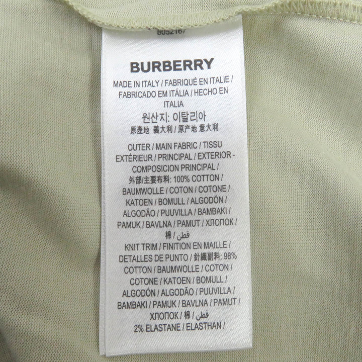 未使用品□BURBERRY バーバリー 22SS 8052169 プリンテッド クルーネック ショートスリーブ 半袖Ｔシャツ カーキ系 M イタリア製 正規品