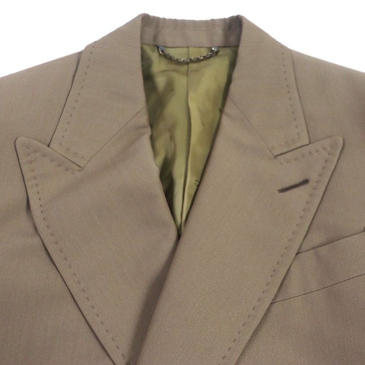 極美品▼LOUIS VUITTON ルイヴィトン HGC70E Plain Rainbow ポピードロシー ロゴ入りボタン ロング コート ブラウン 44 正規品 メンズ