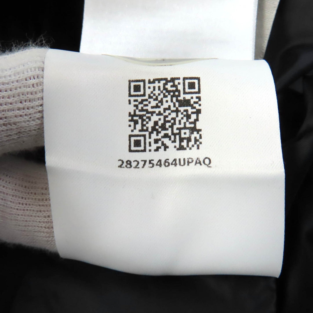 未使用品★MONCLER モンクレール FLAMANT ラバーロゴワッペン付 ラムレザー ライダース ダウンジャケット ブラック 1 正規品 レディース