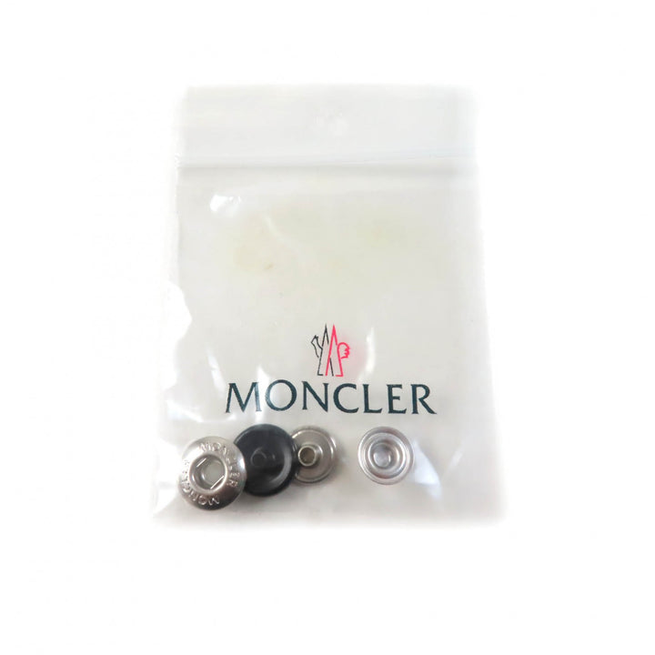 未使用品★MONCLER モンクレール FLAMANT ラバーロゴワッペン付 ラムレザー ライダース ダウンジャケット ブラック 1 正規品 レディース