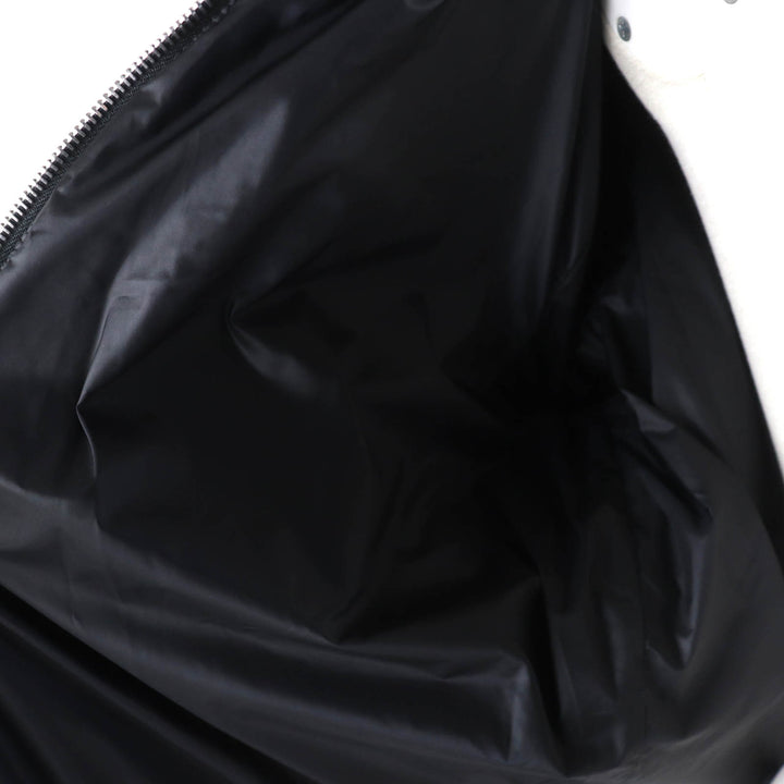 未使用品★MONCLER モンクレール FLAMANT ラバーロゴワッペン付 ラムレザー ライダース ダウンジャケット ブラック 1 正規品 レディース