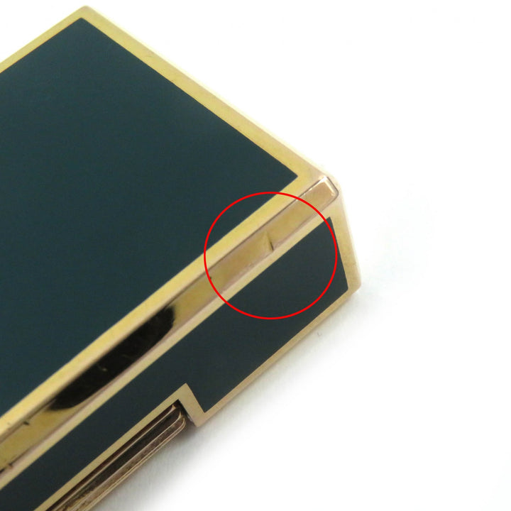 外装良品△Dupont デュポン ライン1 ショート ラッカー スクエア ストライプ ローラー式 ガスライター 喫煙グッズ 仏製 メンズ 着火不可