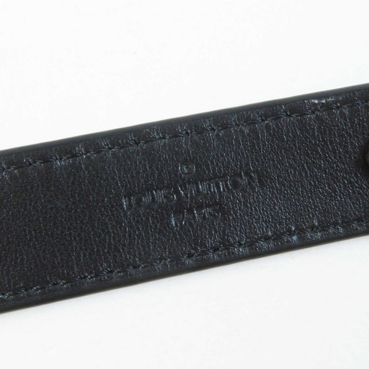 未使用品◎LOUIS VUITTON ルイヴィトン 23AW モノグラムデザインベルト付 長袖 チャンキーニット ワンピース ブラック ホワイト M 正規品