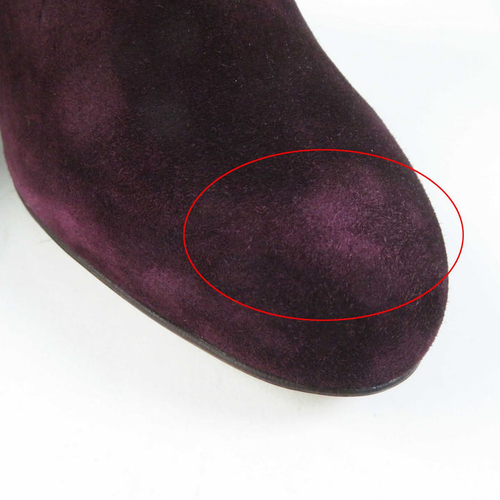 極美品◎Salvatore Ferragamo サルヴァトーレフェラガモ スウェード ゴートスキン ショートブーツ／ブーティ 7D 箱・袋付き 定価125400円