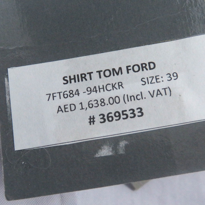 未使用品□TOM FORD トムフォード コットン100％ 無地 チェック柄 長袖シャツ 二点セット マルチカラー パープル系 39 正規品 メンズ