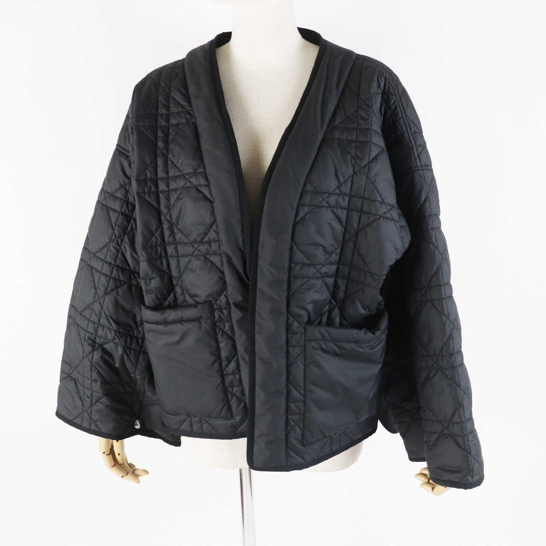 極美品◎Christian Dior クリスチャンディオール 23SS 327M11A3332 Bee刺繍 カナージュジャケット 3WAY トレンチコート 42 正規品