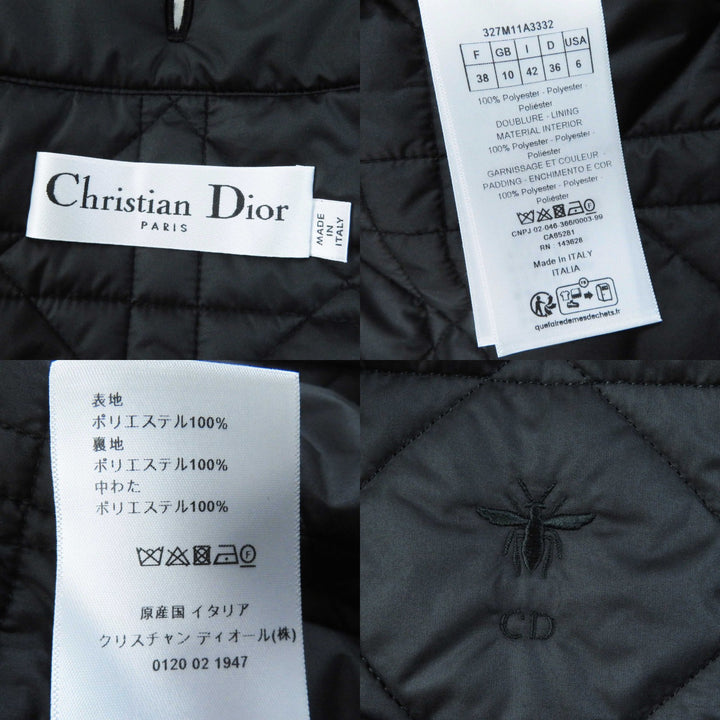 極美品◎Christian Dior クリスチャンディオール 23SS 327M11A3332 Bee刺繍 カナージュジャケット 3WAY トレンチコート 42 正規品