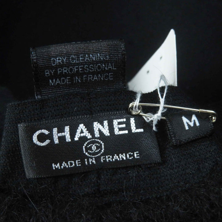 極美品◎CHANEL シャネル モヘア ココマーク付き ハット ブラック M フランス製 正規品 レディース