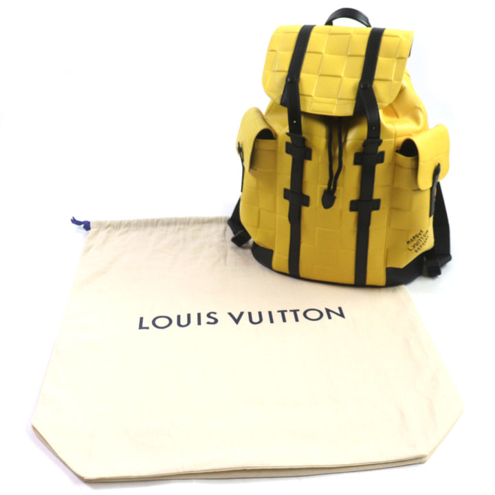 未使用品▼LOUIS VUITTON ルイヴィトン M25016 ダミエ・スキューバ クリストファーMM レザー バックパック リュック・デイパック 袋付き