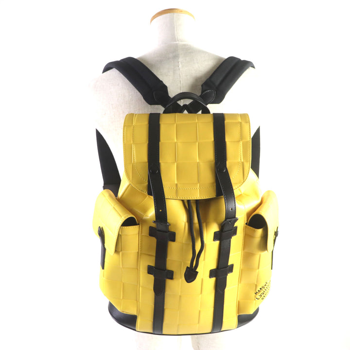 未使用品▼LOUIS VUITTON ルイヴィトン M25016 ダミエ・スキューバ クリストファーMM レザー バックパック リュック・デイパック 袋付き