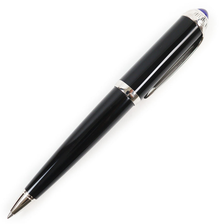 極美品●Cartier カルティエ ロードスター ツイスト式 ブルージェムストーン付き ツイスト式 ボールペン 黒 フランス製 筆記確認済み
