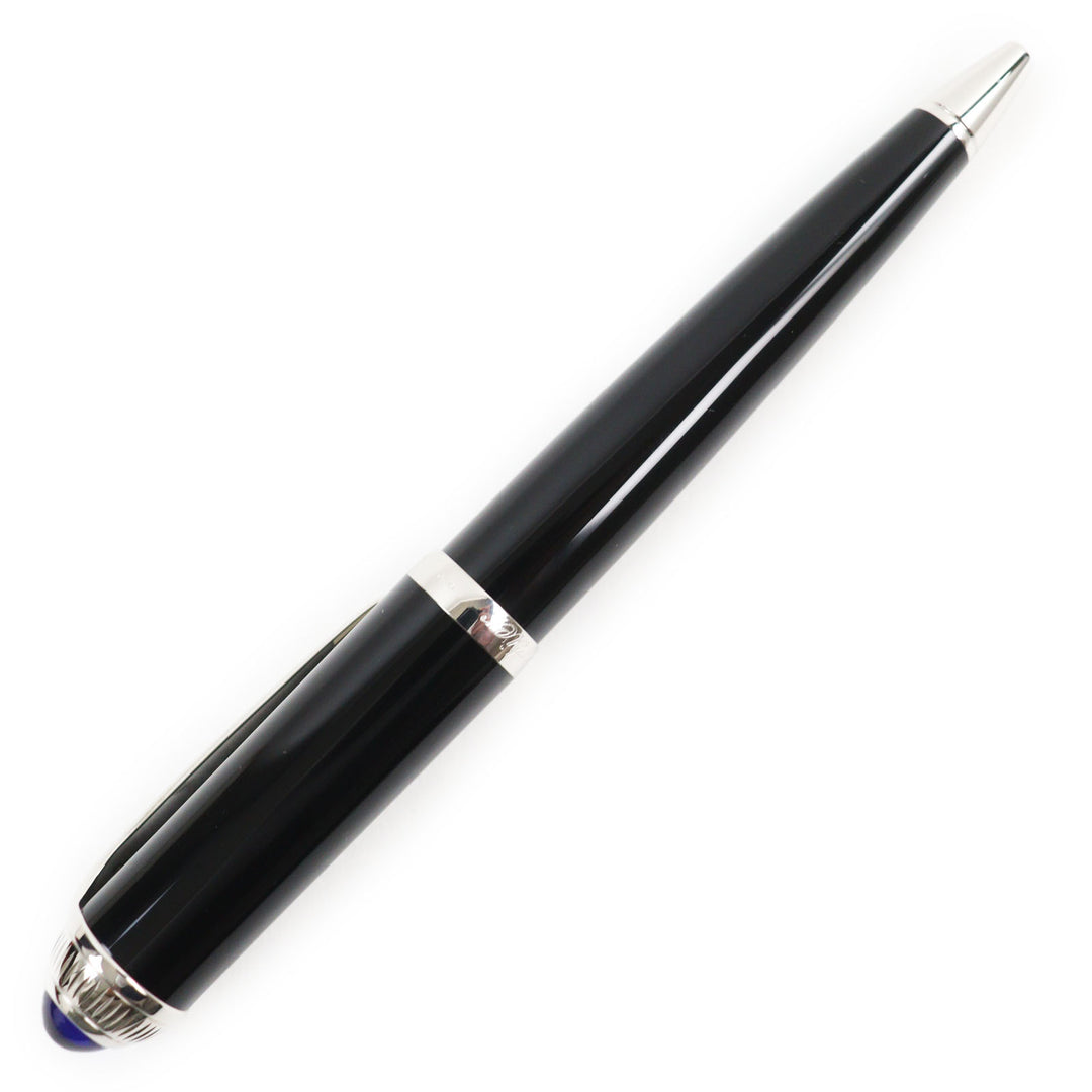 極美品●Cartier カルティエ ロードスター ツイスト式 ブルージェムストーン付き ツイスト式 ボールペン 黒 フランス製 筆記確認済み
