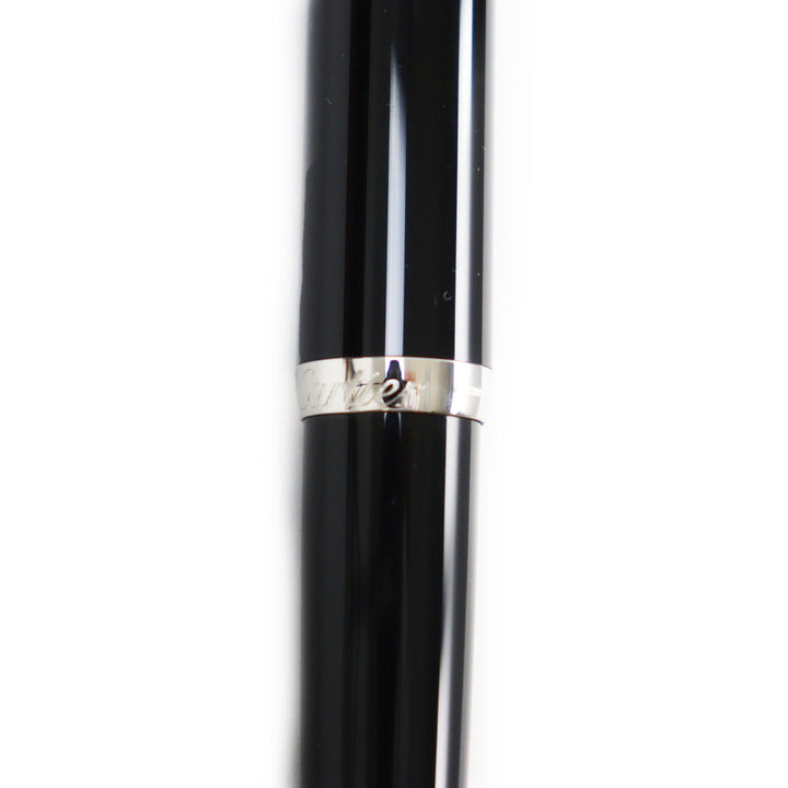 極美品●Cartier カルティエ ロードスター ツイスト式 ブルージェムストーン付き ツイスト式 ボールペン 黒 フランス製 筆記確認済み