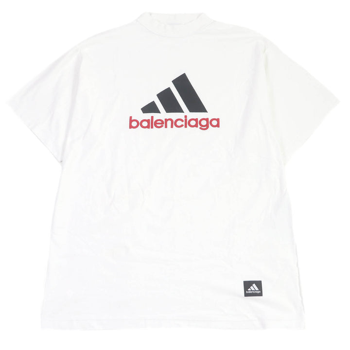美品□BALENCIAGA バレンシアガ adidas 23SS 731369 パフォーマンスロゴ インサイドアウト オーバーサイズ Ｔシャツ L ドイツ製 正規品