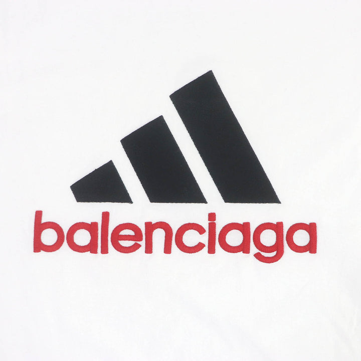 美品□BALENCIAGA バレンシアガ adidas 23SS 731369 パフォーマンスロゴ インサイドアウト オーバーサイズ Ｔシャツ L ドイツ製 正規品