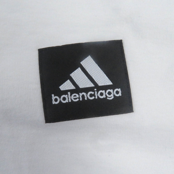 美品□BALENCIAGA バレンシアガ adidas 23SS 731369 パフォーマンスロゴ インサイドアウト オーバーサイズ Ｔシャツ L ドイツ製 正規品