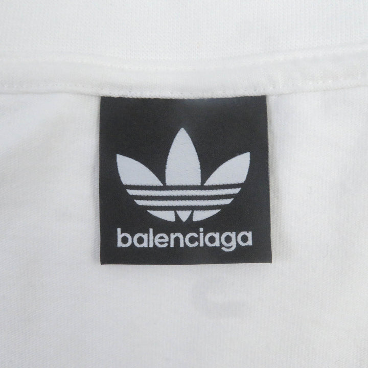 美品□BALENCIAGA バレンシアガ adidas 23SS 731369 パフォーマンスロゴ インサイドアウト オーバーサイズ Ｔシャツ L ドイツ製 正規品