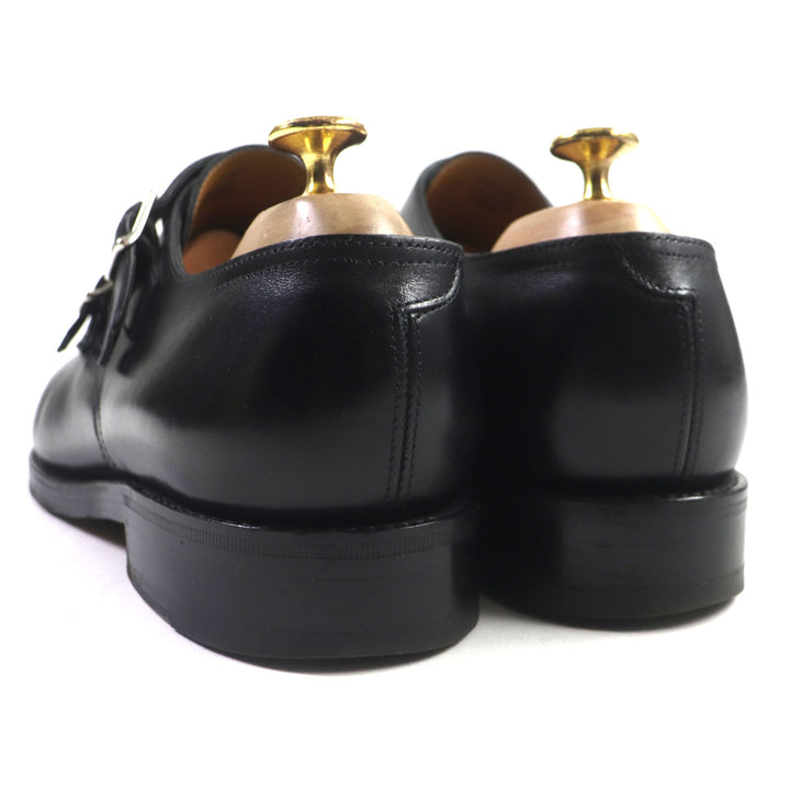 美品▼John Lobb ジョンロブ 9795 WILLIAM ウィリアム ダブルモンクストラップ ストレートチップ レザーシューズ シルバー金具 6 メンズ