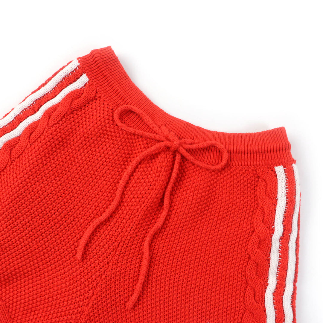 未使用品★GUCCI グッチ adidas アディダス 22AW 693835 リネン コットン混 トレフォイル刺繍入り ニット ショートパンツ M　正規品