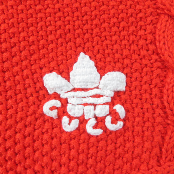 未使用品★GUCCI グッチ adidas アディダス 22AW 693835 リネン コットン混 トレフォイル刺繍入り ニット ショートパンツ M　正規品