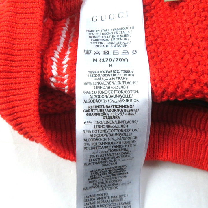 未使用品★GUCCI グッチ adidas アディダス 22AW 693835 リネン コットン混 トレフォイル刺繍入り ニット ショートパンツ M　正規品