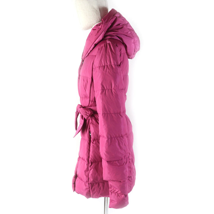 極美品★WEEKEND MaxMara ウィークエンドマックスマーラ 54860853 フード・ベルト付 比翼仕立て ダウンコート ピンク　42 正規品