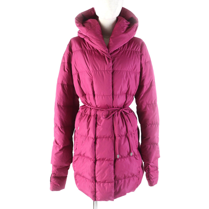 極美品★WEEKEND MaxMara ウィークエンドマックスマーラ 54860853 フード・ベルト付 比翼仕立て ダウンコート ピンク　42 正規品