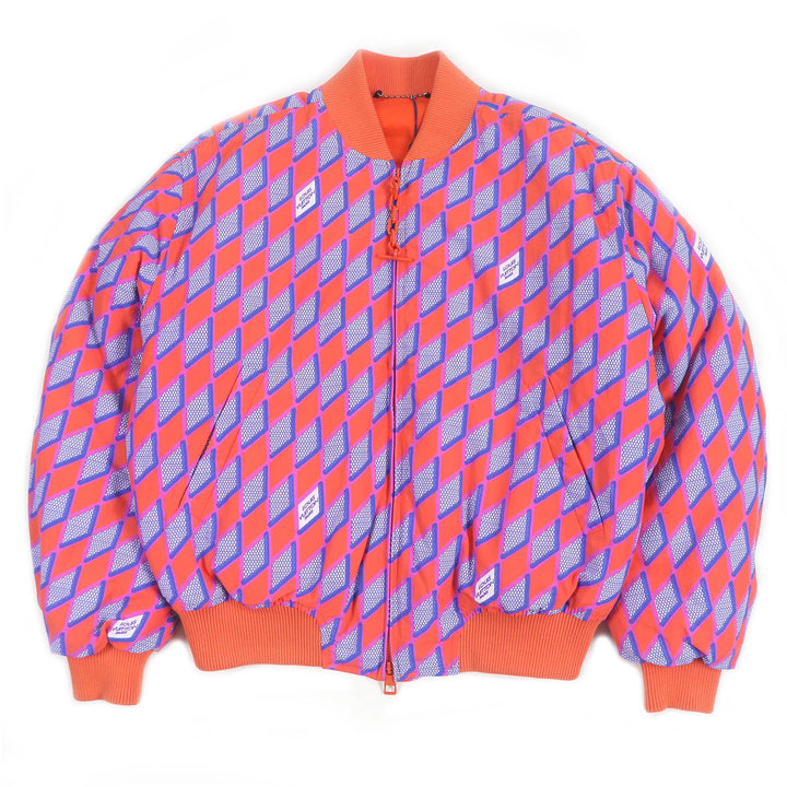 極美品□LOUIS VUITTON ルイヴィトン 22AW HNB73E ダイアモンド ダミエパターングラフィック ボンバージャケット 48 イタリア製 正規品