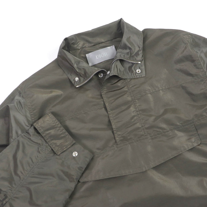 極美品□DIOR ディオール オム 193C402A5149 オブリーク アノラックジャケット ナイロンブルゾン カーキ 44 イタリア製 正規品 メンズ