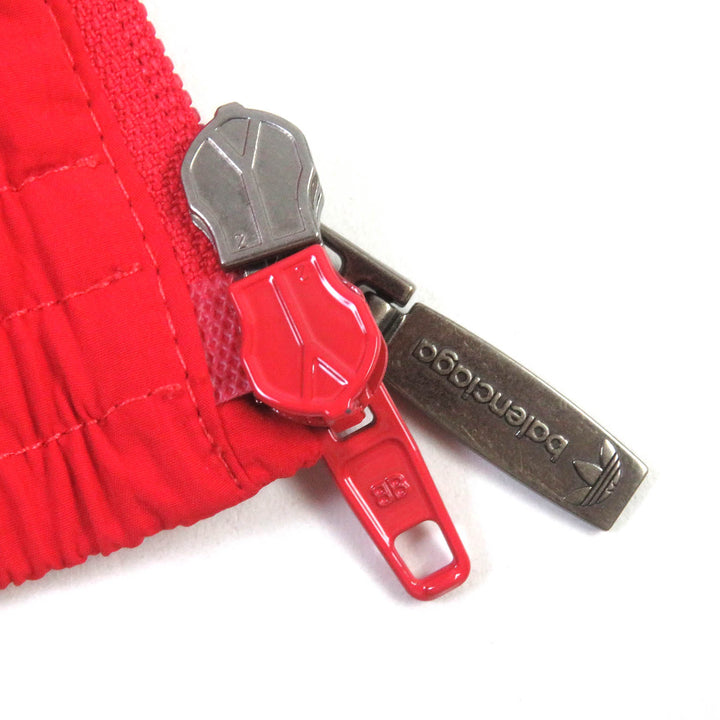 極美品□BALENCIAGA バレンシアガ adidas 23SS 712280 TRACKSUIT スリーストライプス トレフォイル トラックジャケット レッド L 正規品
