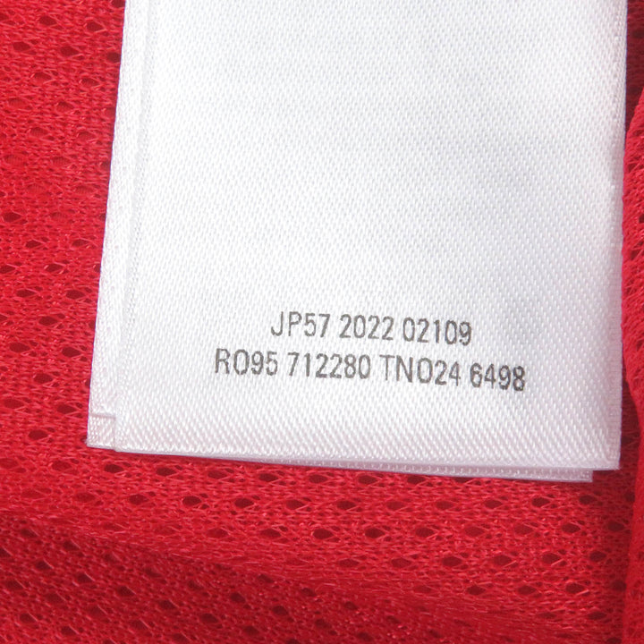 極美品□BALENCIAGA バレンシアガ adidas 23SS 712280 TRACKSUIT スリーストライプス トレフォイル トラックジャケット レッド L 正規品