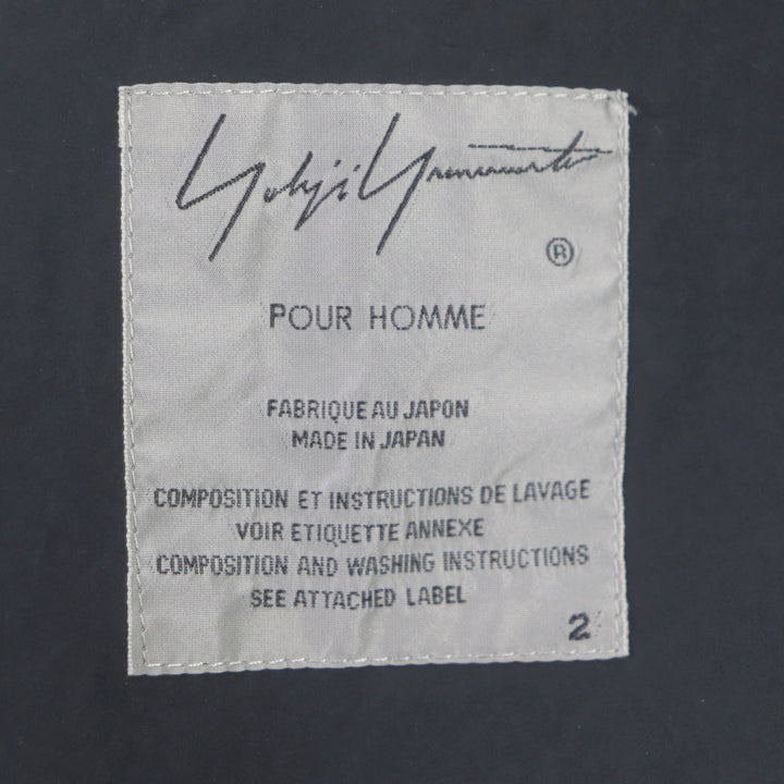 良品▼Yohji Yamamoto POUR HOMME ヨウジヤマモトプールオム HK-J39-809 ウールギャバ リバーシブル テーラード コート 2 正規品 メンズ