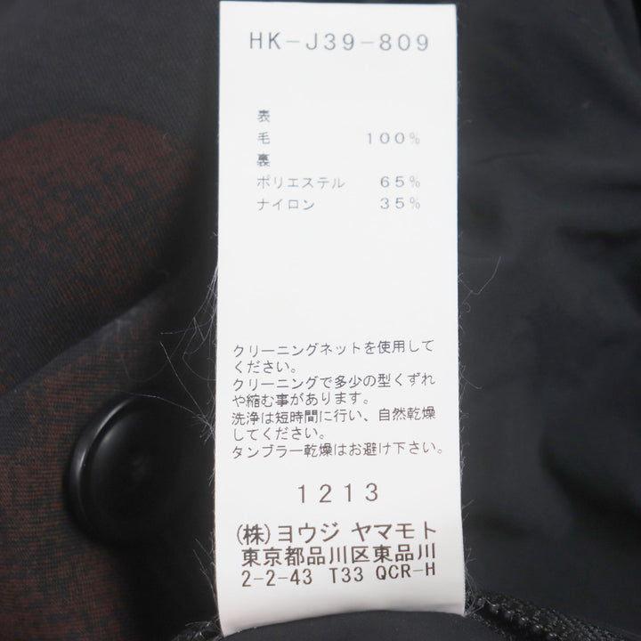良品▼Yohji Yamamoto POUR HOMME ヨウジヤマモトプールオム HK-J39-809 ウールギャバ リバーシブル テーラード コート 2 正規品 メンズ