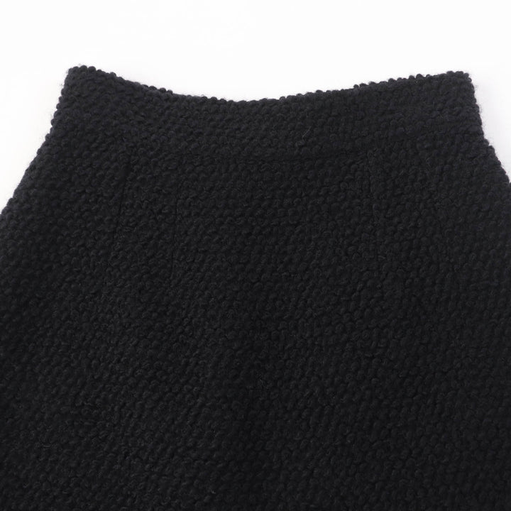 未使用品☆DOLCE&amp;GABBANA ドルチェ＆ガッバーナ 黒タグ F4R37T ウール シルク混 フラワーレース ニット スカート ブラック 36 正規品