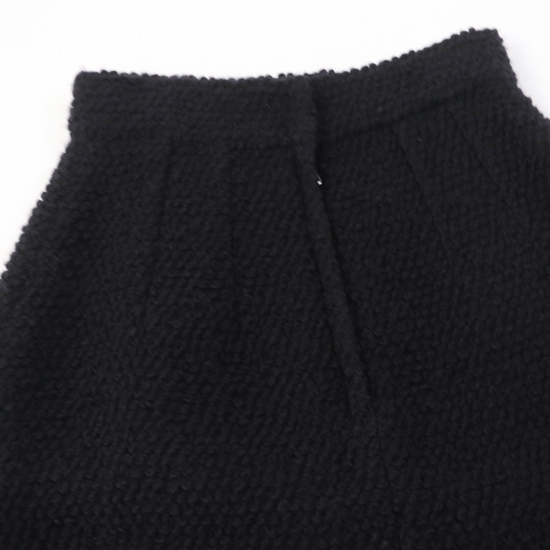 未使用品☆DOLCE&amp;GABBANA ドルチェ＆ガッバーナ 黒タグ F4R37T ウール シルク混 フラワーレース ニット スカート ブラック 36 正規品