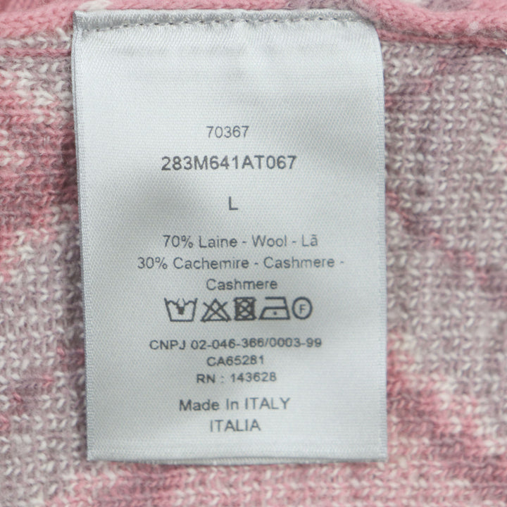 極美品▼DIOR ディオール オム Travis Scott トラヴィススコット 22SS 283M641AT067 Cactus jack CDダイヤモンド ピリング加工 ニット L