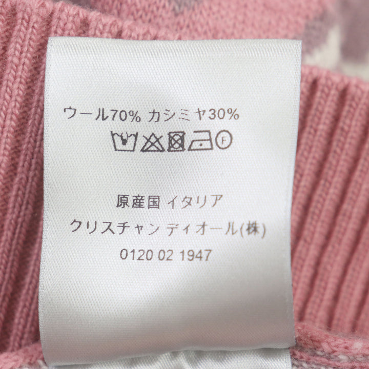 極美品▼DIOR ディオール オム Travis Scott トラヴィススコット 22SS 283M641AT067 Cactus jack CDダイヤモンド ピリング加工 ニット L