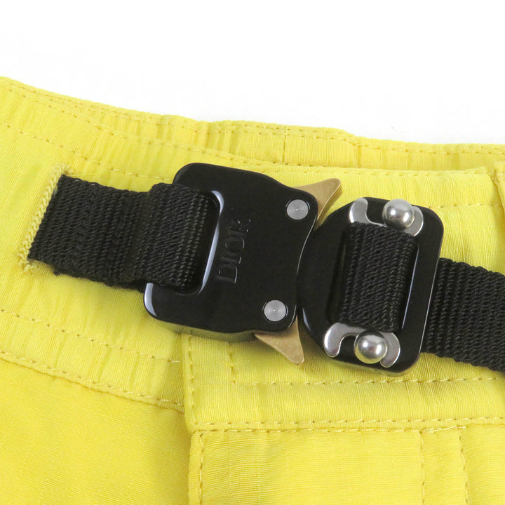 極美品□DIOR ディオール オム 22SS 293C179A4717 バックル付き バミューダパンツ ショートパンツ イエロー 46 イタリア製 正規品 メンズ