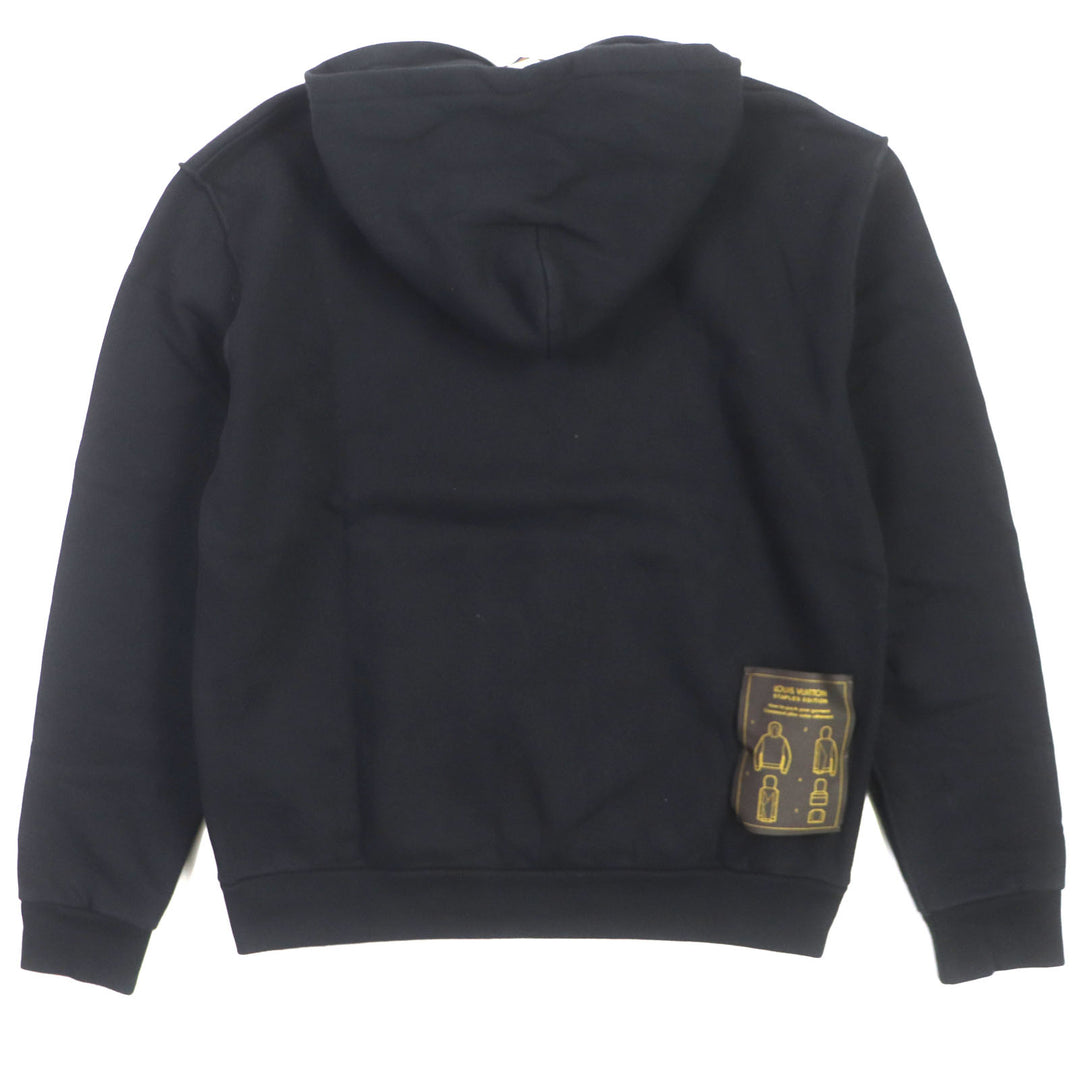 美品▼LOUIS VUITTON ルイヴィトン 20AW ステープルズ エディション インサイドアウト プルオーバー パーカー ブラック M 正規品 メンズ
