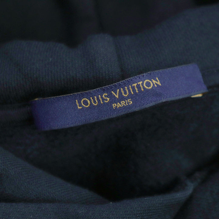 美品▼LOUIS VUITTON ルイヴィトン 20AW ステープルズ エディション インサイドアウト プルオーバー パーカー ブラック M 正規品 メンズ