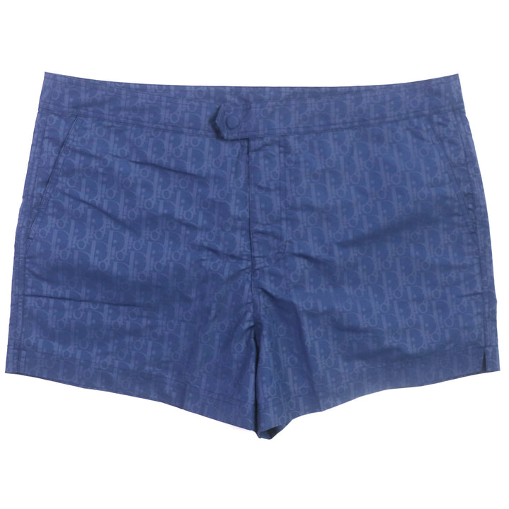 未使用品▼DIOR ディオール オム 293B102AB041 オブリーク ショートスイムショーツ ショートパンツ ネイビー XL 保存袋付 正規品 メンズ