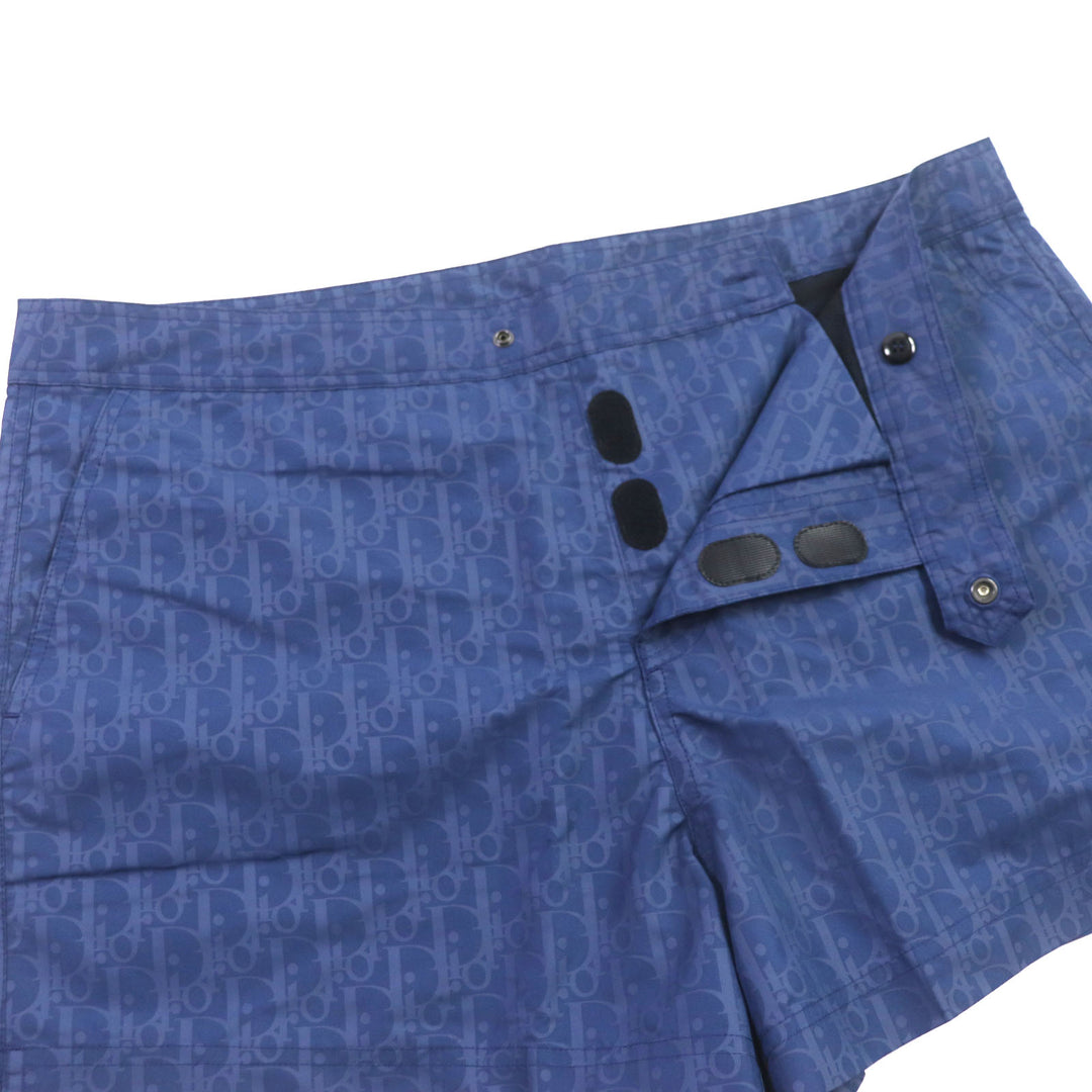 未使用品▼DIOR ディオール オム 293B102AB041 オブリーク ショートスイムショーツ ショートパンツ ネイビー XL 保存袋付 正規品 メンズ