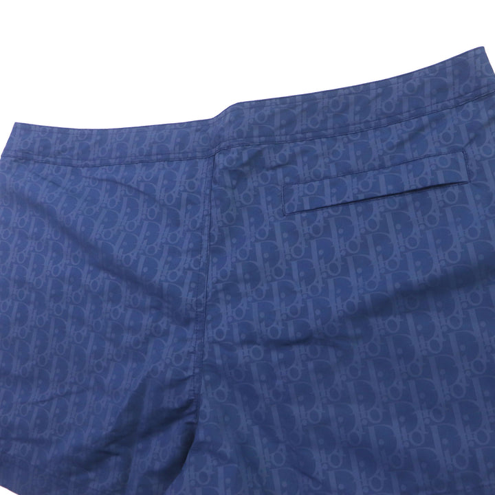 未使用品▼DIOR ディオール オム 293B102AB041 オブリーク ショートスイムショーツ ショートパンツ ネイビー XL 保存袋付 正規品 メンズ