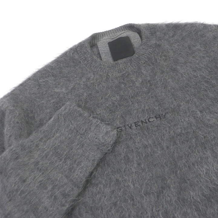 極美品□GIVENCHY ジバンシィ BM90H04Y9D タグエフェクト ドッグモチーフ ロゴエンブロイダリー モヘアセーター S イタリア製 正規品