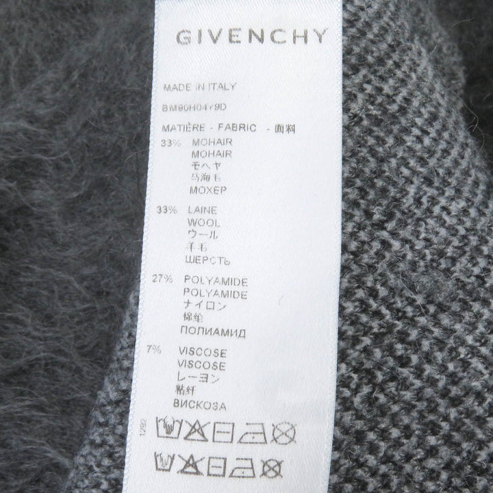極美品□GIVENCHY ジバンシィ BM90H04Y9D タグエフェクト ドッグモチーフ ロゴエンブロイダリー モヘアセーター S イタリア製 正規品