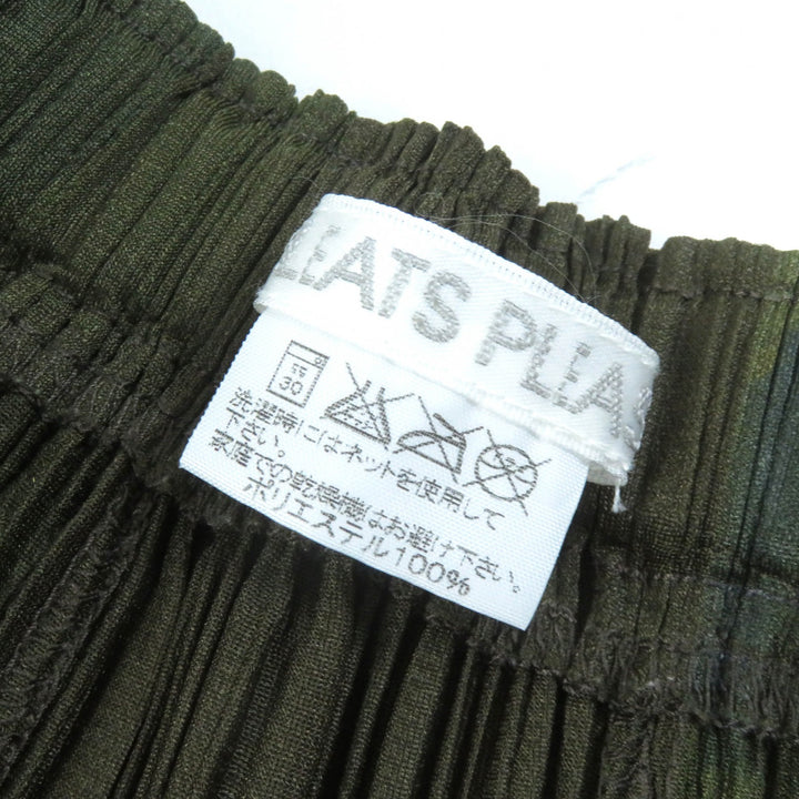 極美△PLEATS PLEASE プリーツプリーズ イッセイミヤケ 2003年 ガラパゴス諸島 宝石柄 変形 トップス スカート セットアップ 3/2 正規品