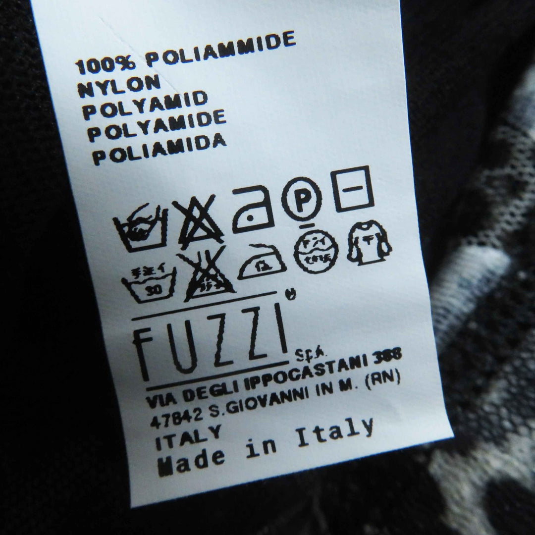 未使用品◎JEAN-PAUL GAULTIER ジャンポールゴルチエ レオパード柄 パワーネット 長袖 カットソー ブラック ホワイト S 正規品 レディース