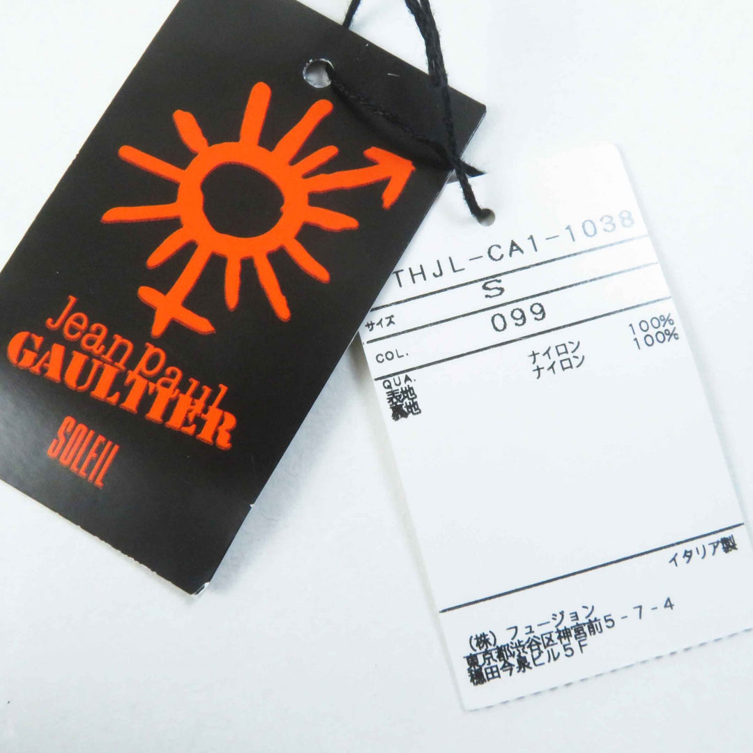 未使用品◎JEAN-PAUL GAULTIER ジャンポールゴルチエ レオパード柄 パワーネット 長袖 カットソー ブラック ホワイト S 正規品 レディース