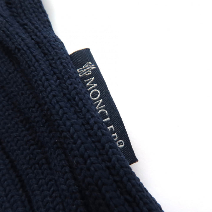 未使用品★MONCLER モンクレール TUTA クルーネック ノースリーブ リブニット ジャンプスーツ ネイビー M イタリア製 レディース